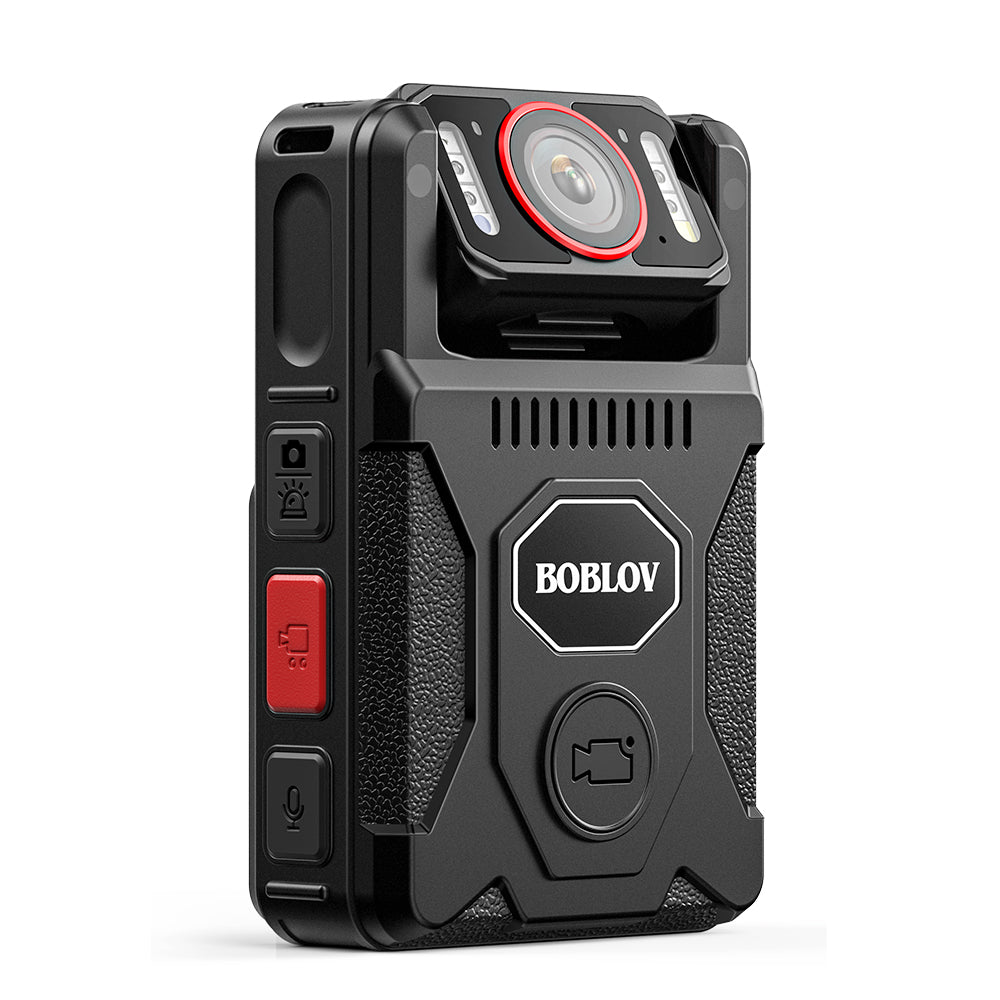 BOBLOV M7 Pro 4K GPS Body Camera, 180° Rotate BodyCam, 13-15 Hours Recording, Fast Charging