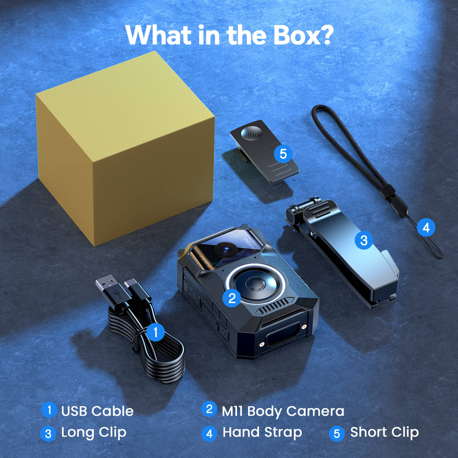 BOBLOV M11 Police Body Camera: 3.2K Body Camera with Big Button, 10Hrs HD Video Record