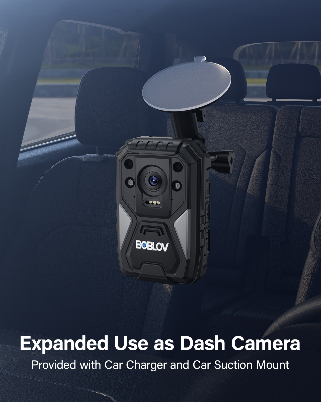 BOBLOV B4K4 4K Body Camera, 128G Bodycam with Charging Dock, GPS IP67 Police Security Camera