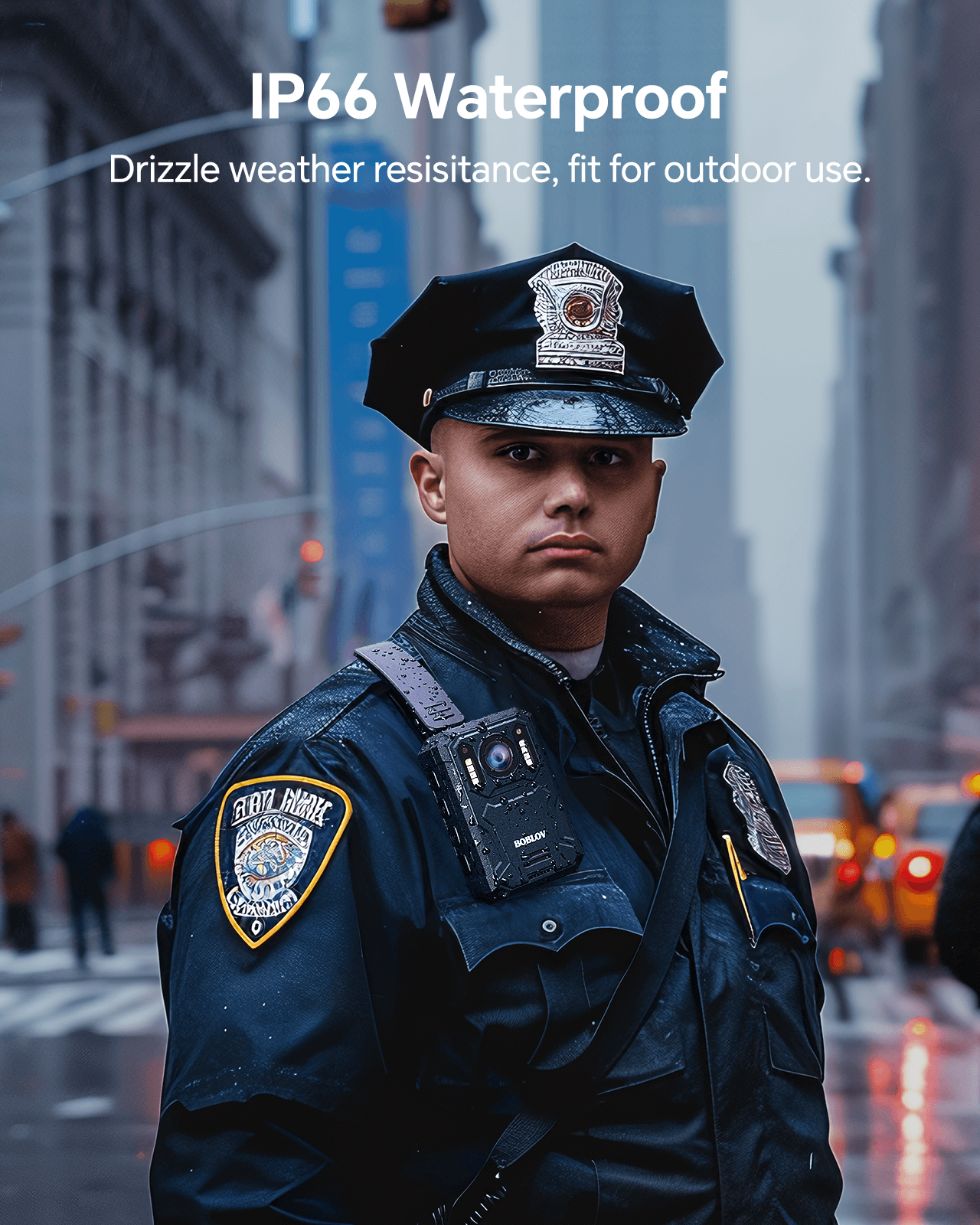 BOBLOV KJ23 Pro 2K Body Camera, IR Body Cam with 4000mAh Battery for 15 Hours, IP66, 128GB Car Mount