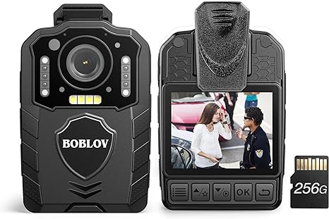 BOBLOV 1080P KJ25 Body Camera, Portable Body cam, 3000mAh Battery