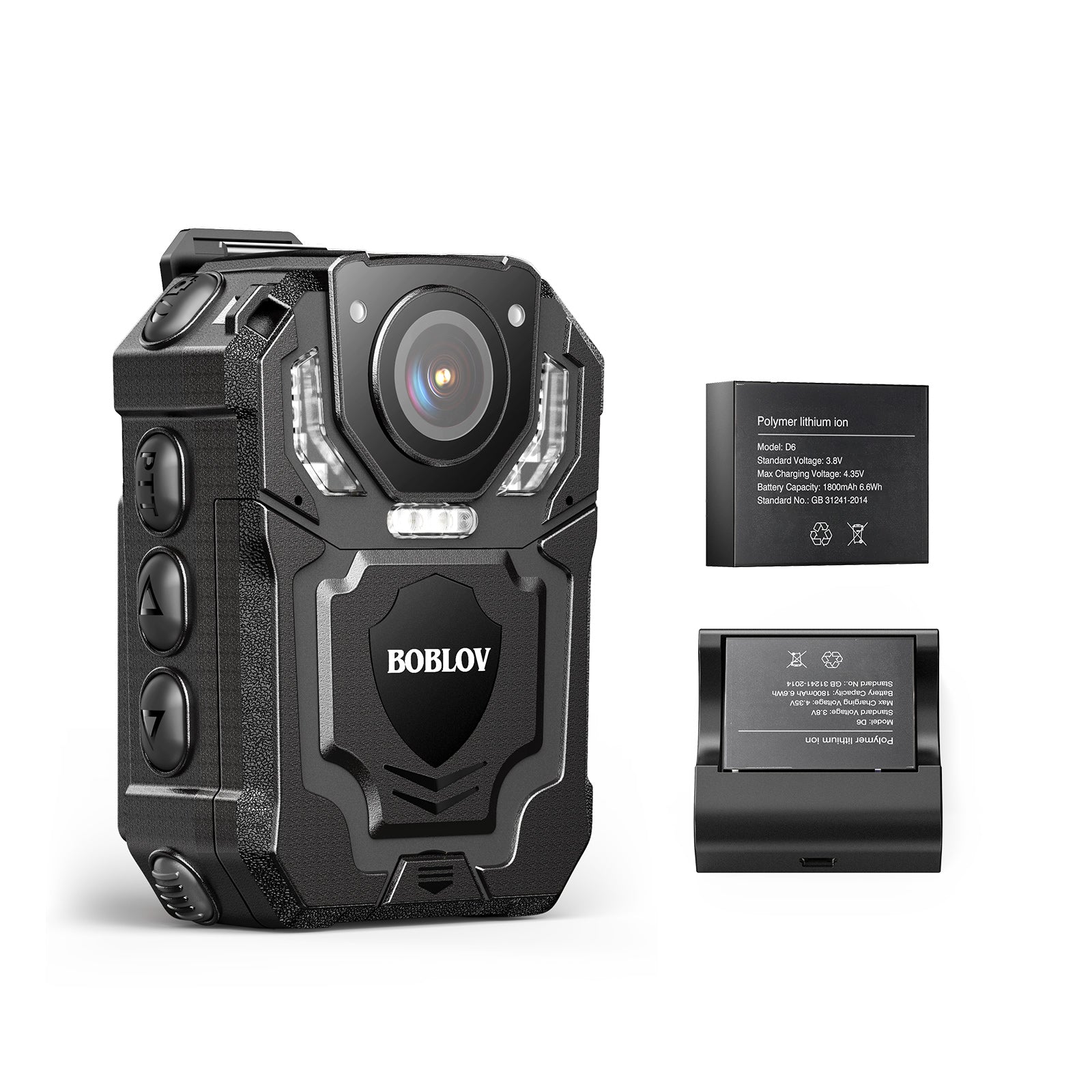 BOBLOV T5 Police Body Camera with 1296P Night Vision0