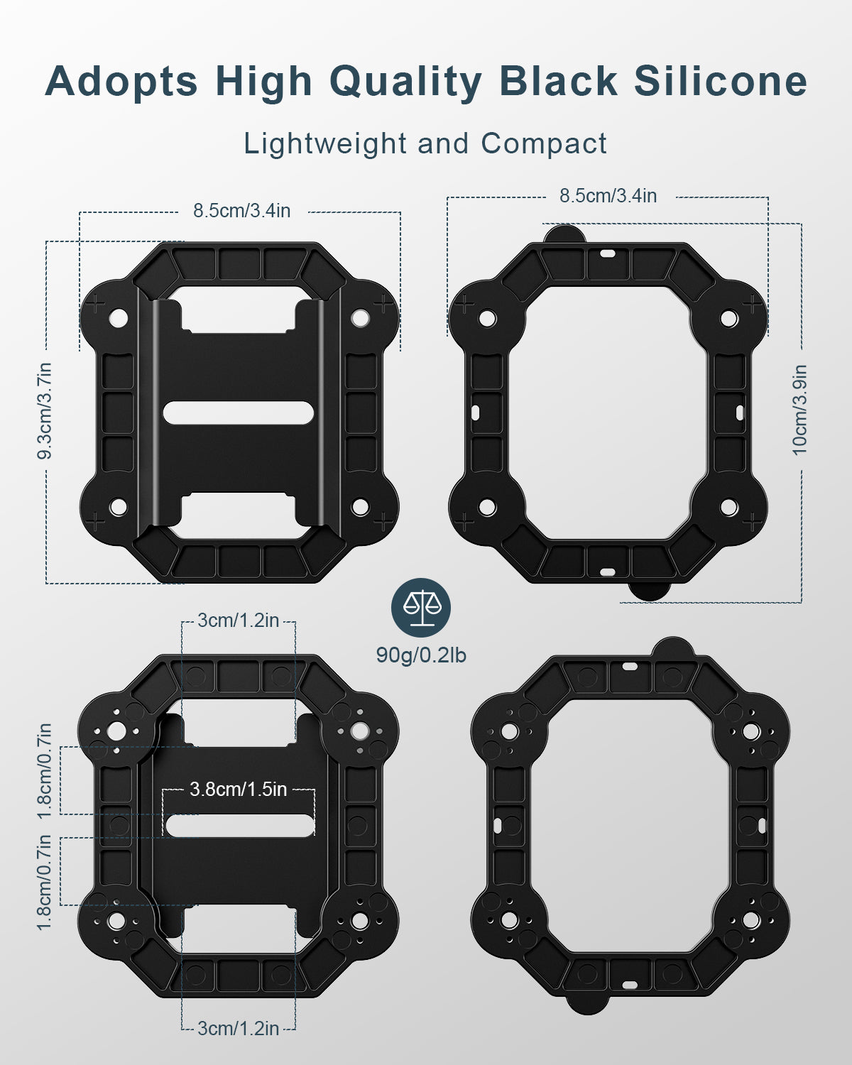 BOBLOV Body Camera Magnet Mounts, New Type Portable Black Silica Clips7