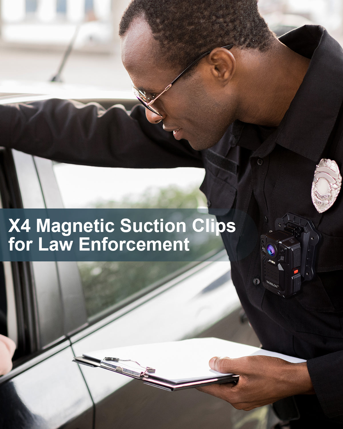 BOBLOV Body Camera Magnet Mounts, New Type Portable Black Silica Clips0