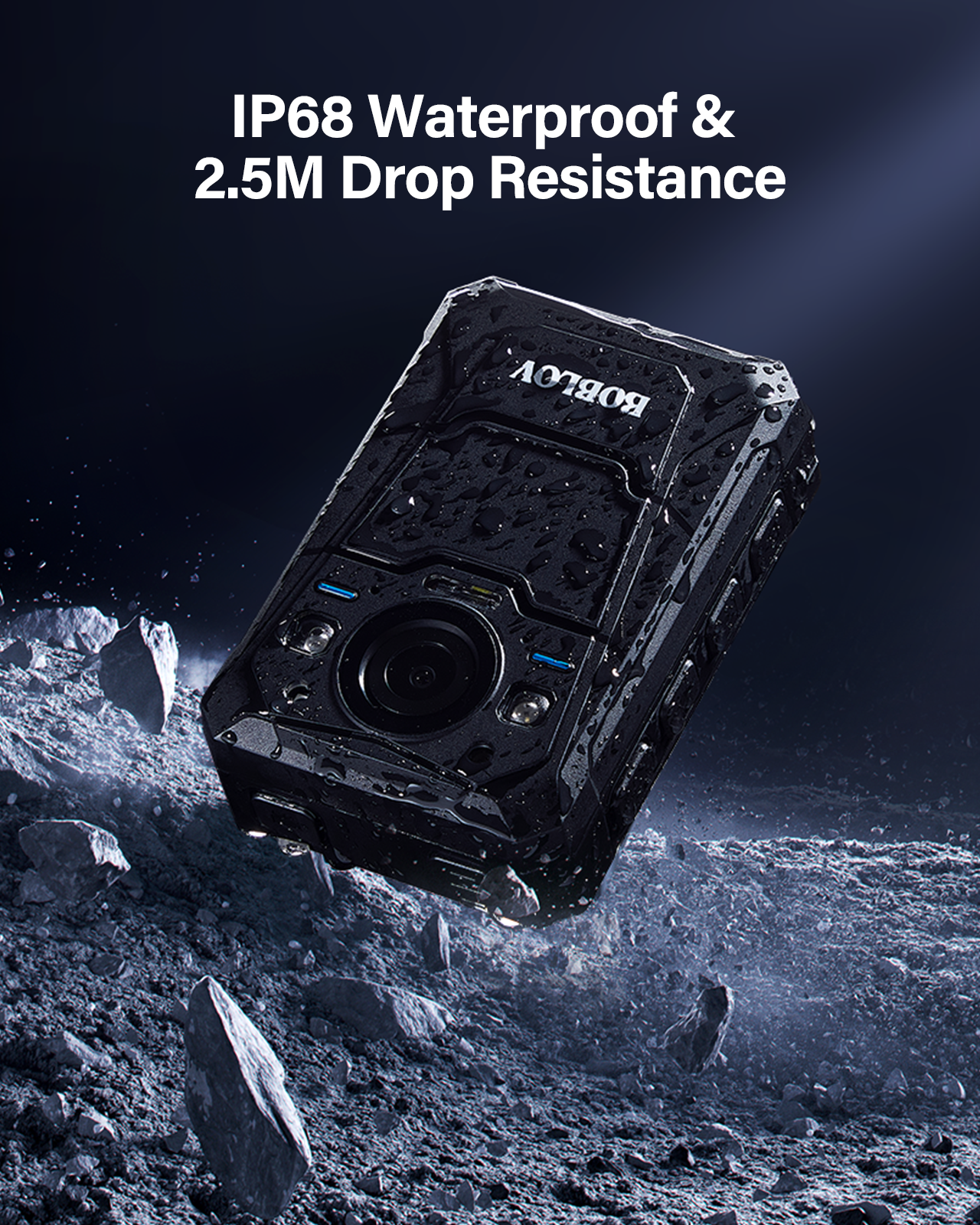 BOBLOV B4K3 Ultra 3.2K Body Camera with Built-in 128GB, Charging Dock, 13 Hours Recording, GPS, IP68 Waterproof8