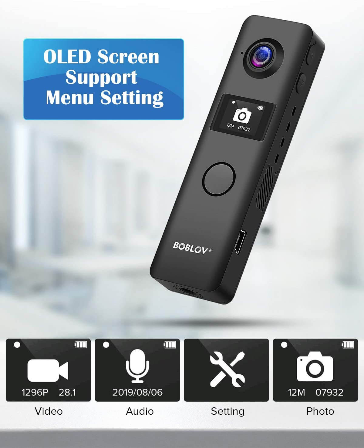 BOBLOV C19 BodyCam 1080P.7