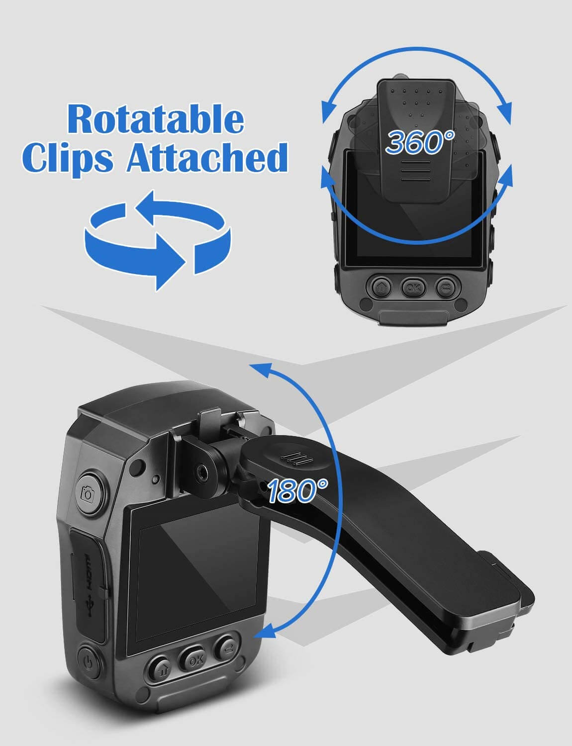 BOBLOV PD70 1296P HD Night Vision Security Body Camera