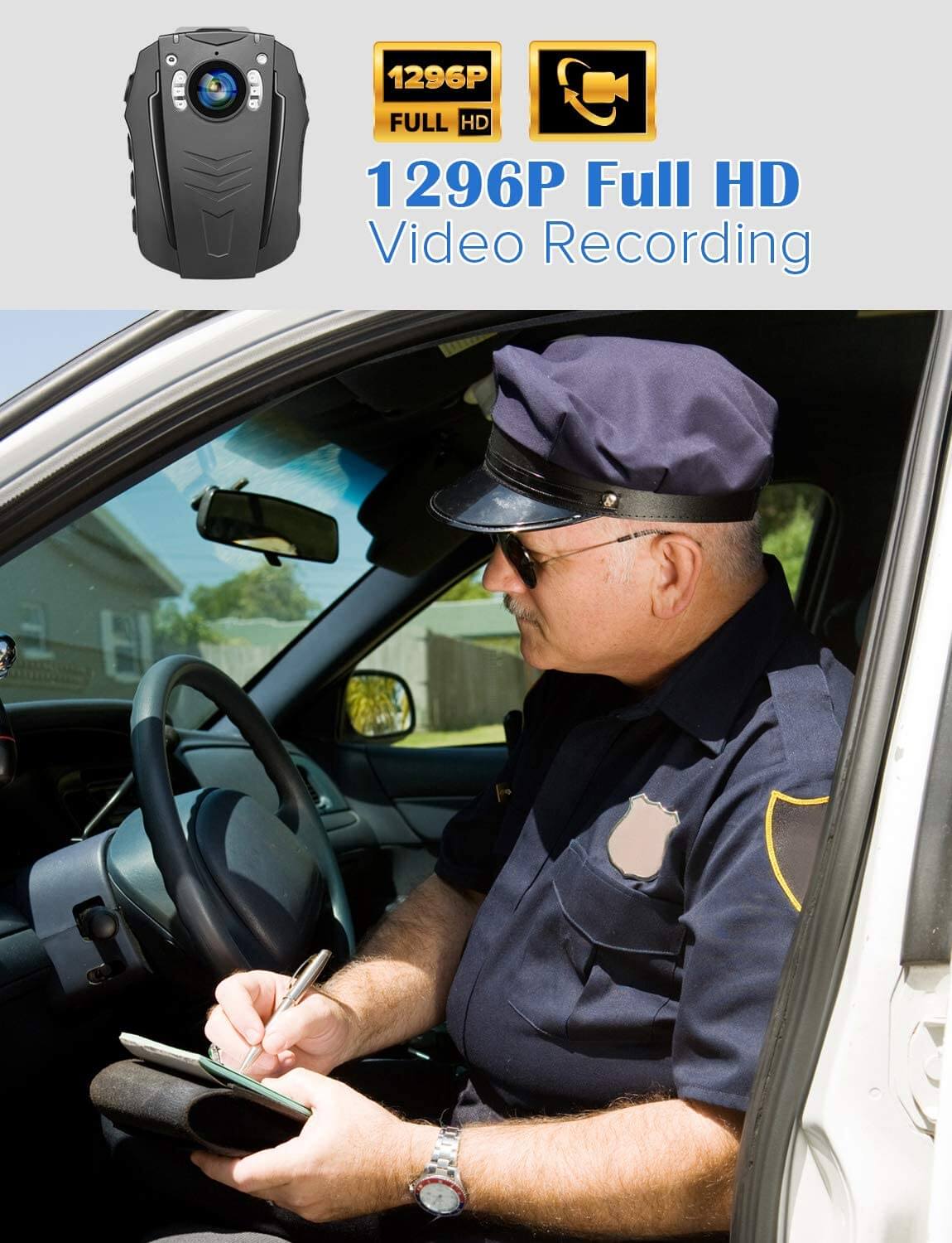 BOBLOV PD70 1296P HD Night Vision Security Body Camera