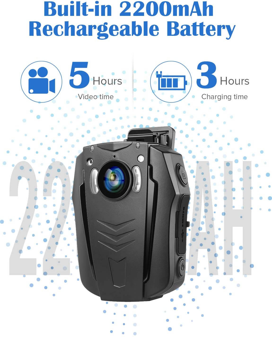 BOBLOV PD70 1296P HD Night Vision Security Body Camera