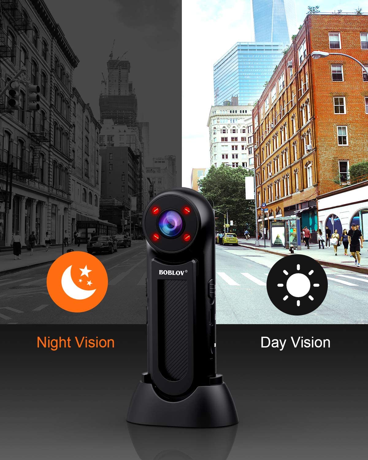 Boblov W2 small body camera with 1080P night vision and high-end Sony IMX307 sensor4