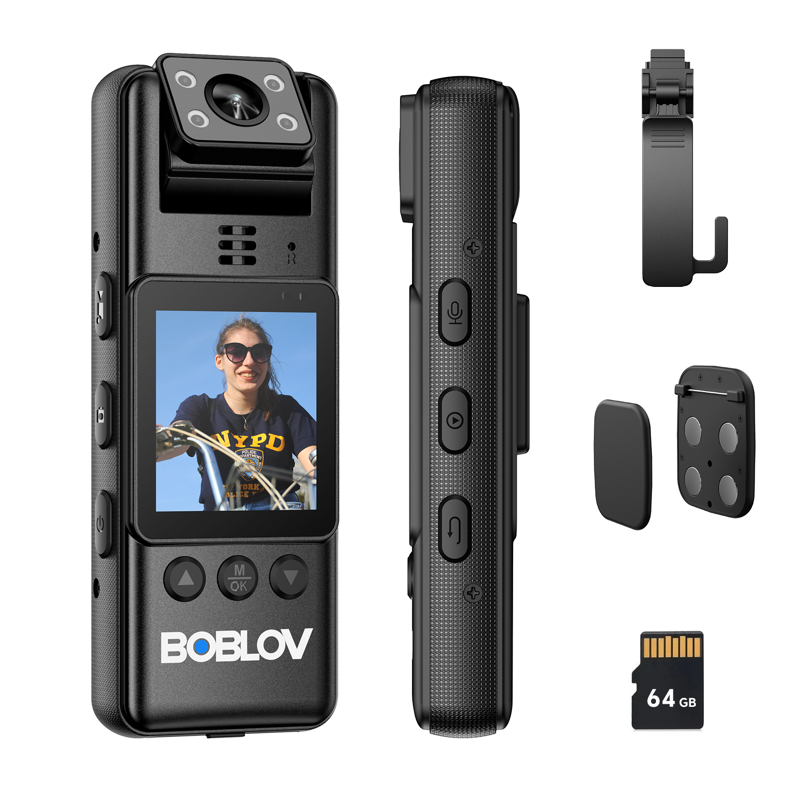 BOBLOV A23 64GB Mini Guard Cam 180 Rotate BodyCam Night Vision 108   2 64 