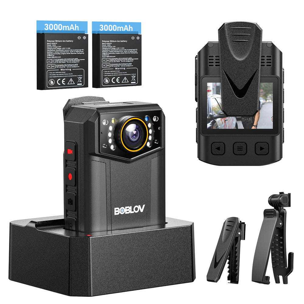 BOBLOV A26 lichaamscamera, 1080p lichaamscamera, 6 uur video-opname, statief voor bewaking inbegrepen, draagbare videocamera voor service- en leveringsgegevens BOBLOV A26 lichaamscamera, 1080p lichaamscamera, 6 uur video-opname, statief voor bewaking inbegrepen, draagbare videocamera voor service- en leveringsgegevens