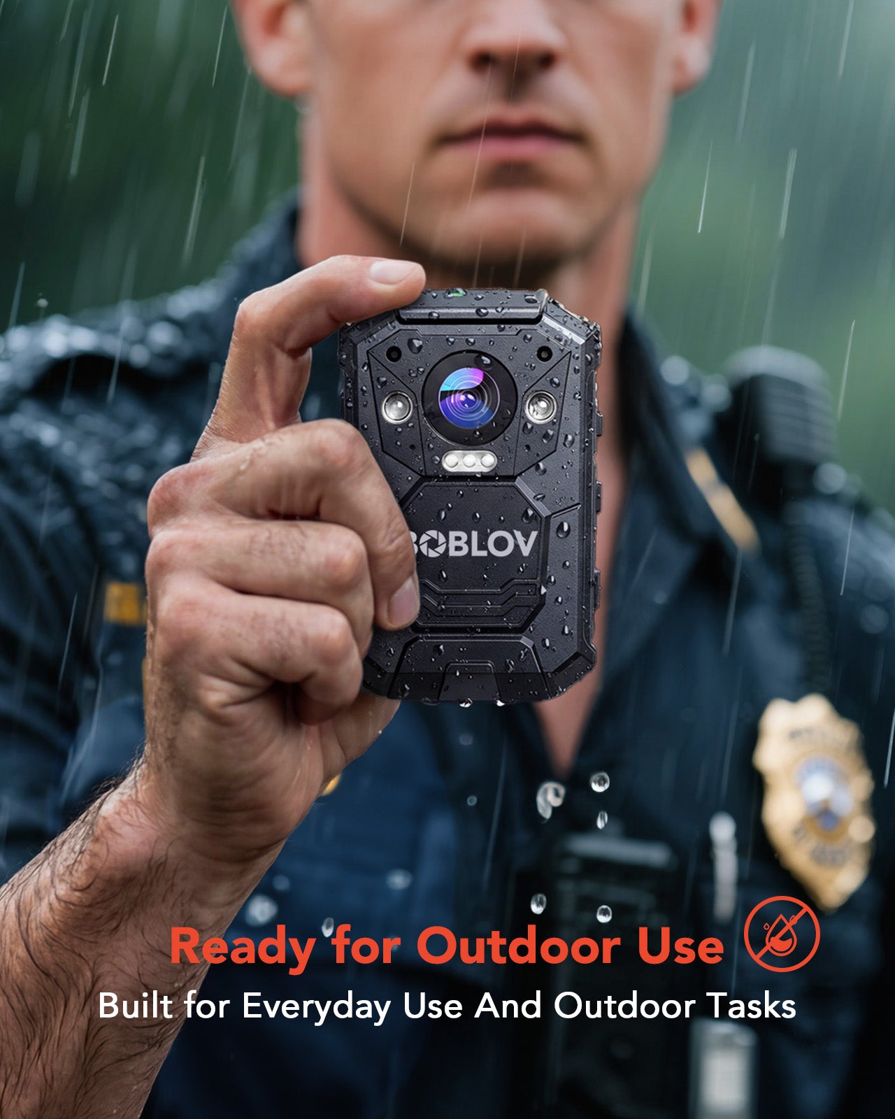 BOBLOV M12 2K Body Camera with Remote, 3500mAh Battery for 15H Recording, GPS Body Worn Camera with Night Vision, 128/256GB Storage for Security Guard, Patrol, Law Enforcement (128GB)