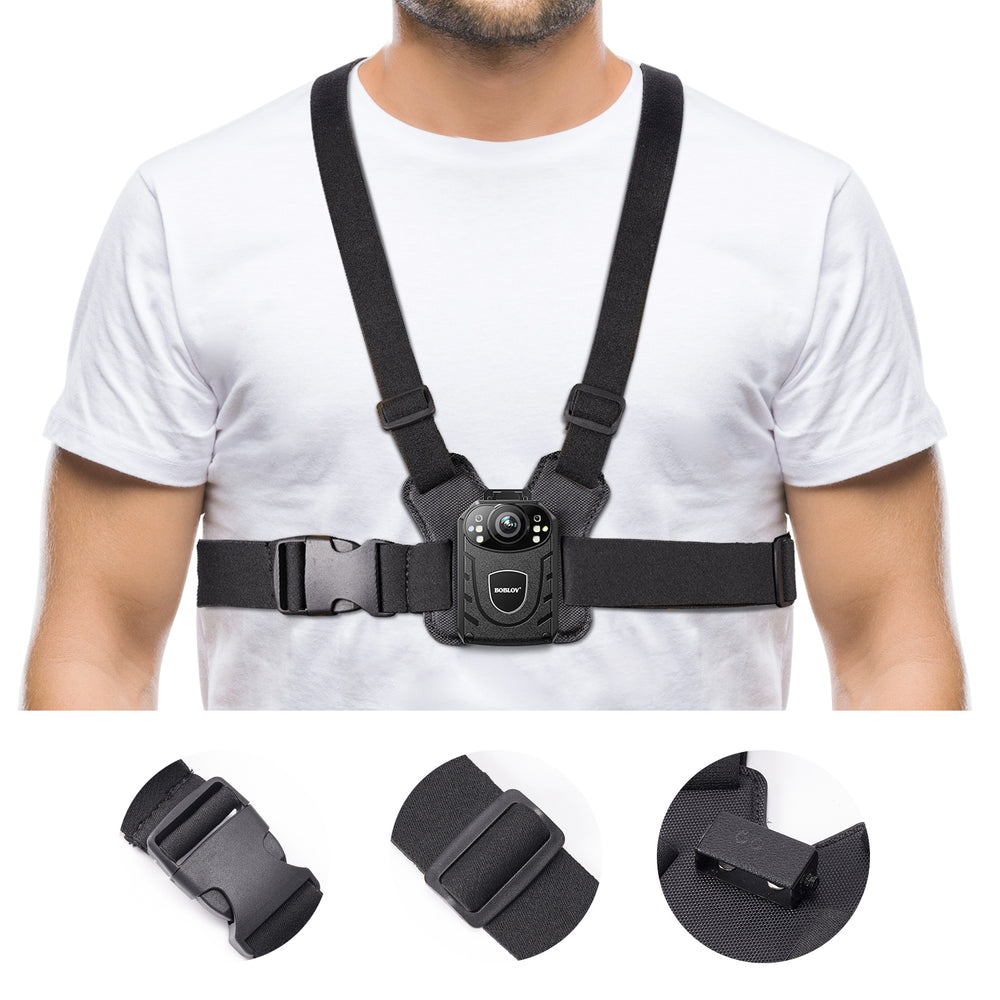 BOBLOV NEW Dual Shoulder Mount, Vest Mount for All Brand Body Camera,