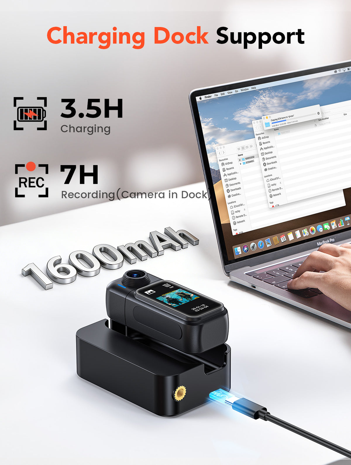BOBLOV W3 Mini Body Camera Waterproof,Touch Screen Wearable Camera