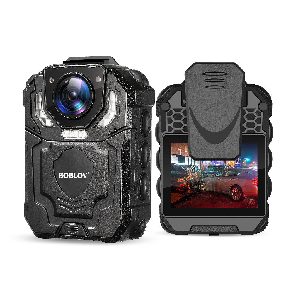 BOBLOV T5 1296P Body Camera IR Night Vision Wearable Police Cam 12 Hours Recording