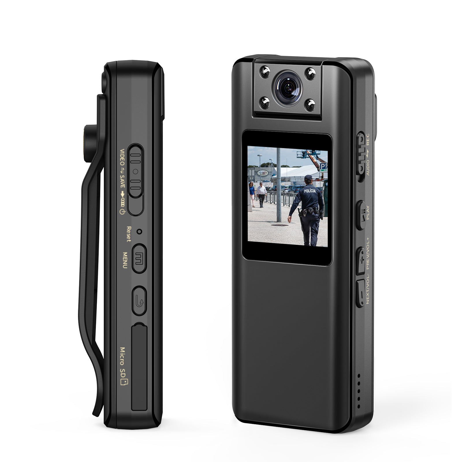 BOBLOV A22 Mini Body Camera, 180° Rotatable Lens, 1080P Portable Body Camera(Card Not Included/32GB Card Included/64GB Card Included)