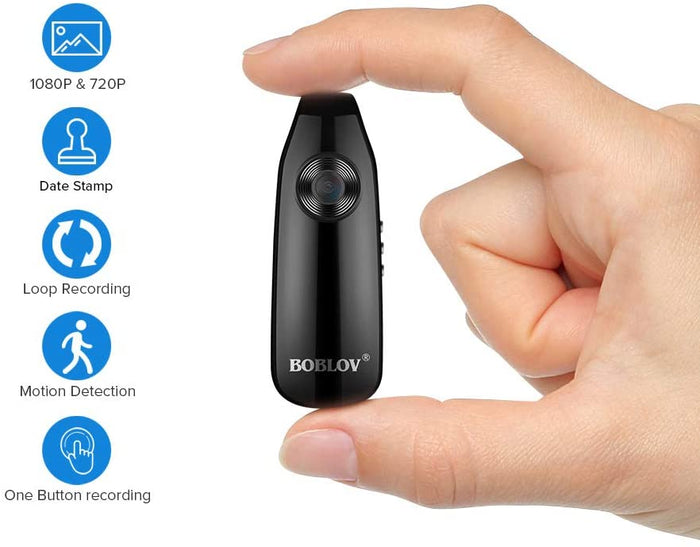 BOBLOV IDV007 Compact 1080P HD Body Camera for Security & Surveillance