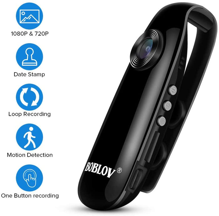 BOBLOV IDV007 Compact 1080P HD Body Camera for Security & Surveillance