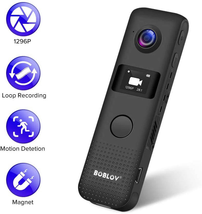 BOBLOV C18 Small Body Camera 1296P Body Worn Camera