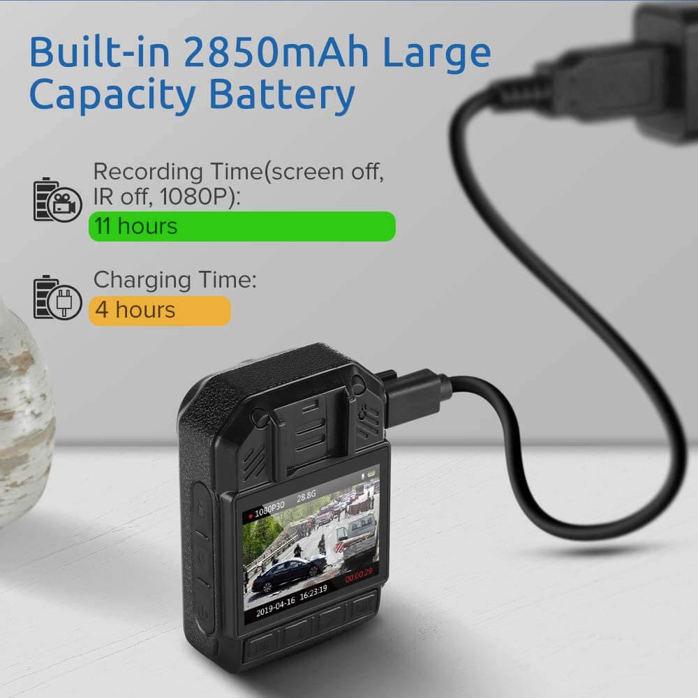 BOBLOV KJ21 Body Camera| 1296P| 8-10Hours Recording