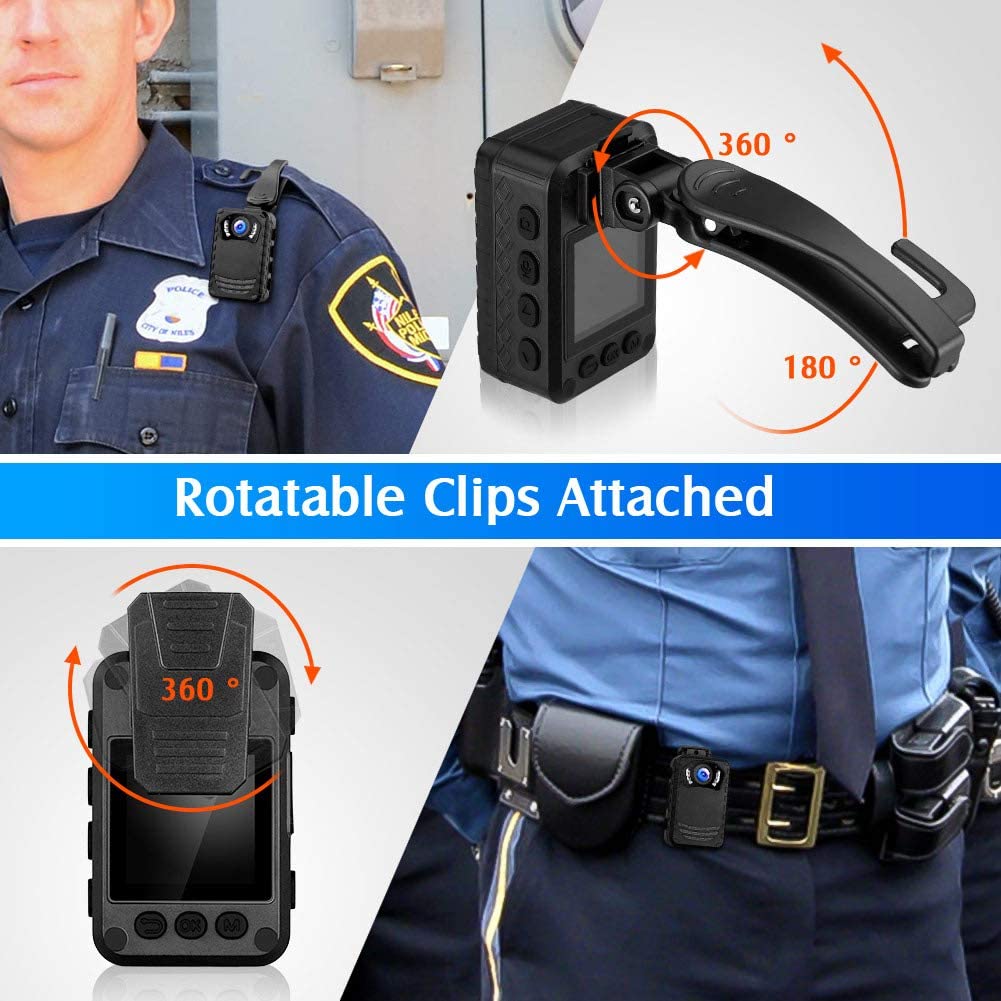 BOBLOV N9 HD1296P wearable camera with rotatable clips
