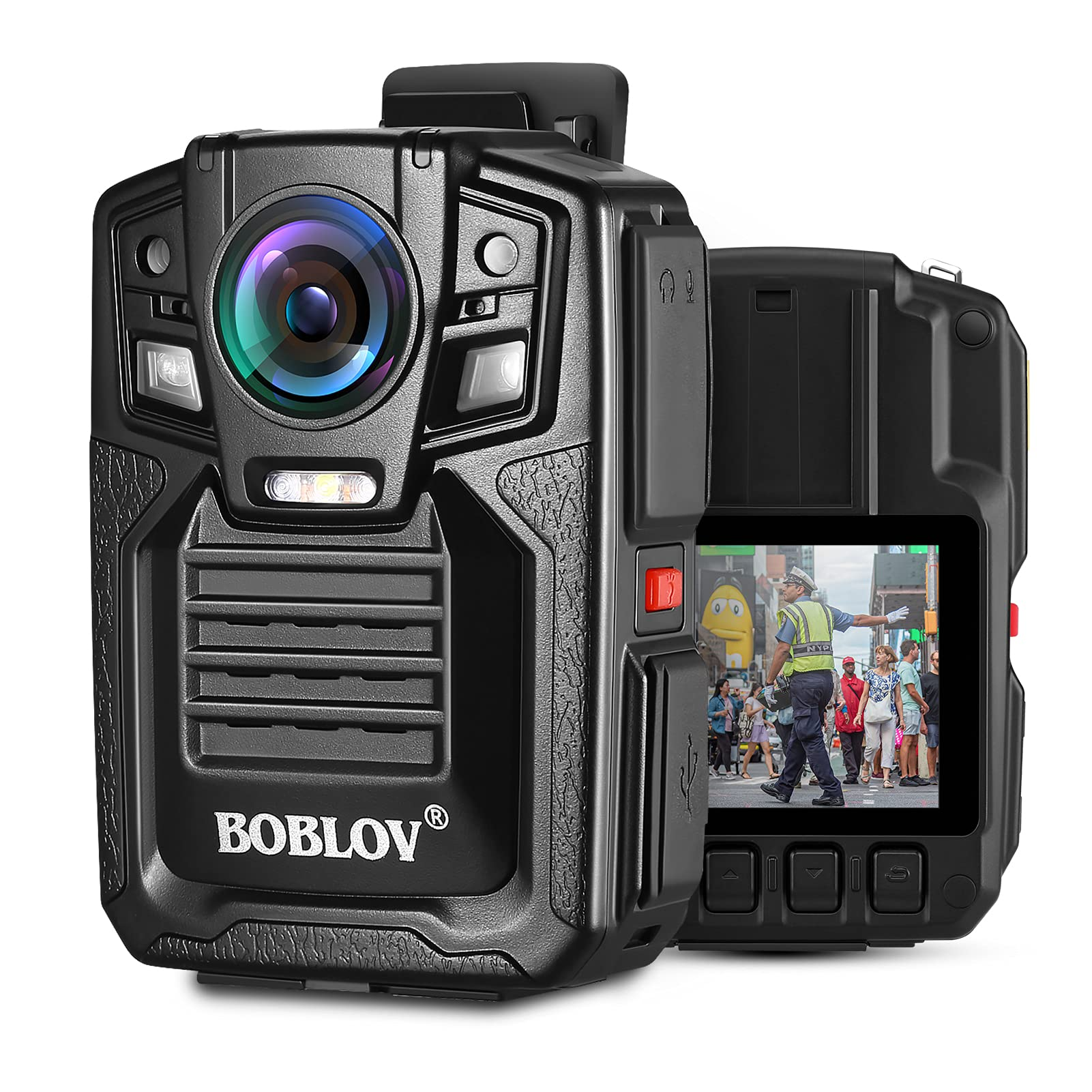 BOBLOV D7(HD66-02), 1296P Waterproof Police Body Camera with Night Vision